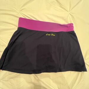 Women's Black and Pink Mini Skirt